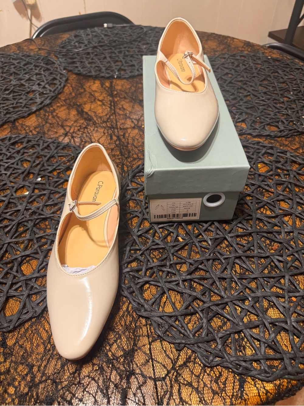 C.paravano Flats with Ankle Strap